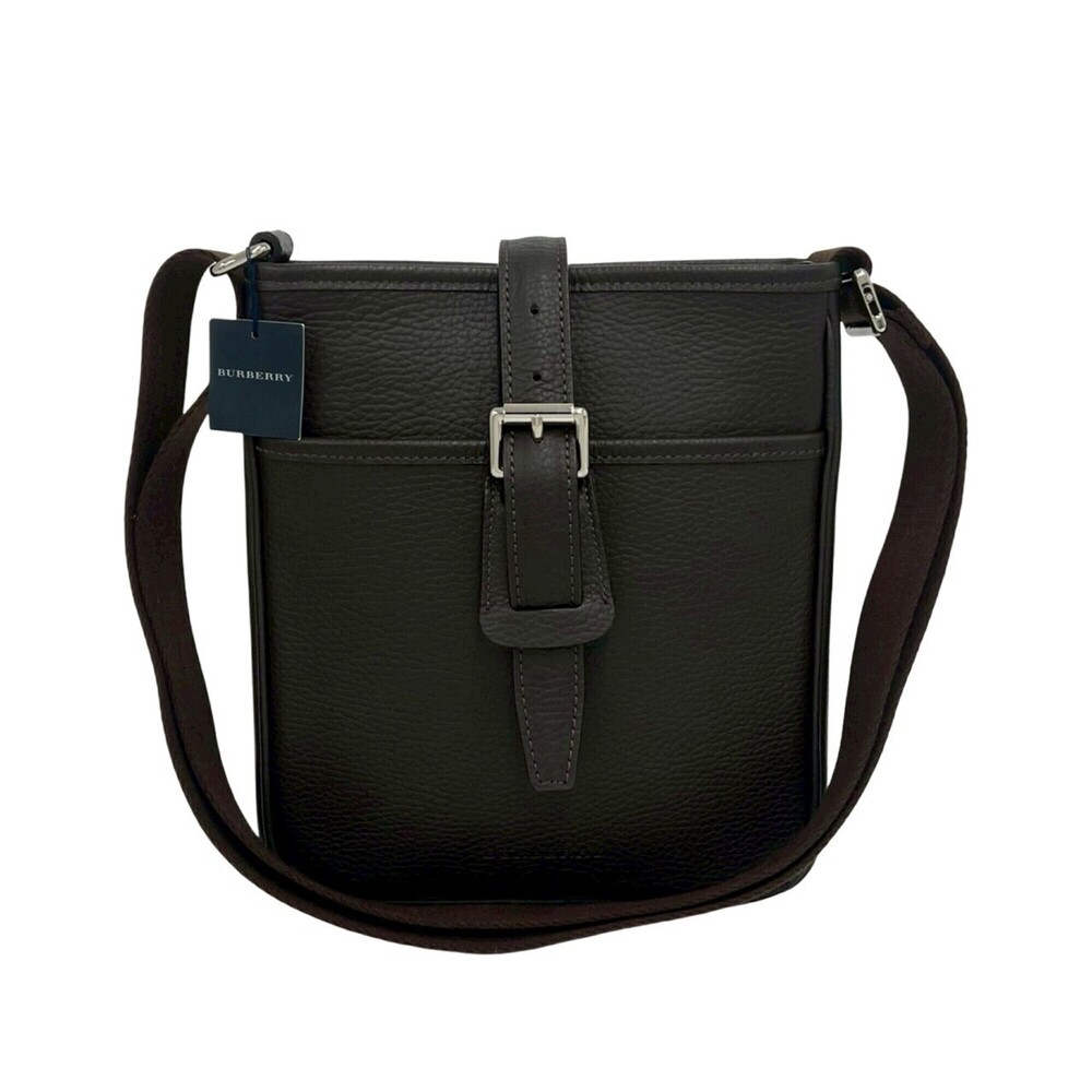 BURBERRY Burberry Logo Engraved Nova Check Pattern Leather Semi-Shoulder Bag ...